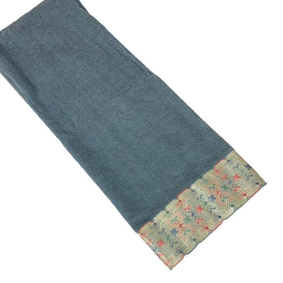 Barth Dreyfuss Bath & Washcloth Set Cotton Powder Blue With Applique Embroidery - Picture 5 of 8